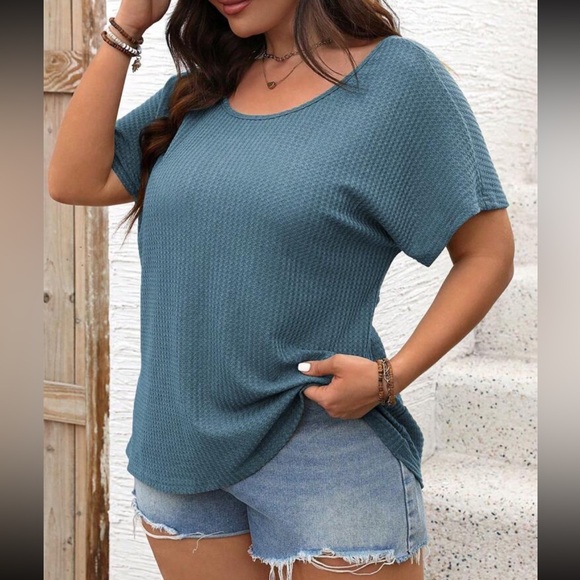 Sexy Plus Size Relaxed Fit Sheer Floral Lace Open Back Top Blouse Shirt Gray - Picture 11 of 12